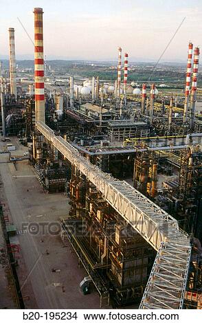 Repsol-YPF oil refinery. Tarragona province. Spain View Large Photo Image Picture - Repsol-YPF oil refinery. Tarragona province. Spain. Fotosearch