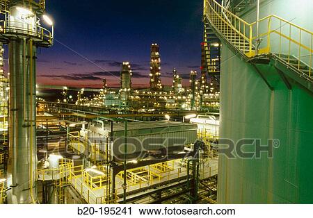 Stock Image - Repsol-YPF oil refinery. Tarragona province. Spain. Fotosearch