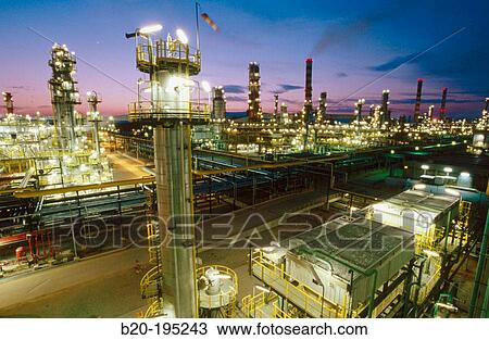 Stock Image - Repsol-YPF oil refinery. Tarragona province. Spain. Fotosearch