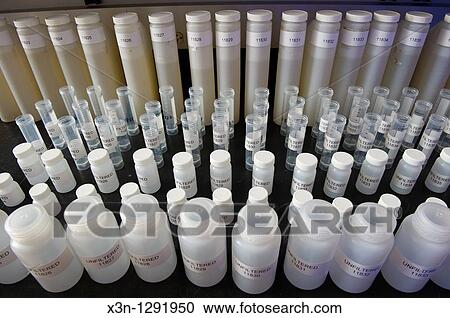 Research sample bottles in a lab View Large Photo Image Stock Image - Research sample bottles in a lab. Fotosearch