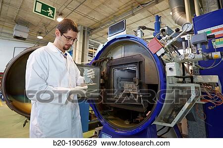 Researcher, High vacuum furnace for realization of braised joints, Industry, Tecnalia Research & innovation, Technology and Research Centre, Miramon Technological Park, San Sebastian, Donostia, Gipuzkoa, Basque Country, Spain View Large Photo Image Stock Photo - Researcher, High vacuum furnace for realization of braised joints, Industry, Tecnalia Research & innovation, Technology and Research Centre, Miramon Technological Park, San Sebastian, Donostia, Gipuzkoa, Basque Country, Spain. Fotosearch