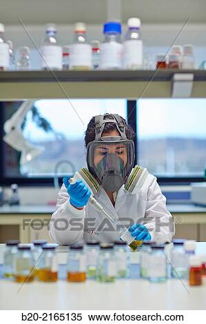 Researcher with protective mask. CO2 capture plant. Laboratory. Energy and Environment Division. Tecnalia Research and Innovation. Miano. Alava. Basque Country. Spain. View Large Photo Image Stock Photography - Researcher with protective mask. CO2 capture plant. Laboratory. Energy and Environment Division. Tecnalia Research and Innovation. Miano. Alava. Basque Country. Spain.. Fotosearch