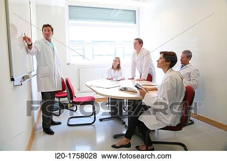 Stock Photo - Researchers, Meeting, Tecnalia Foundation, Technology and Research Centre, San Sebastian Technological Park, Donostia, Gipuzkoa, Basque Country, Spain. Fotosearch