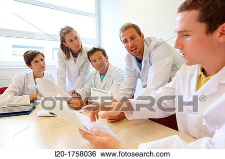Stock Photograph - Researchers, Meeting, Tecnalia Foundation, Technology and Research Centre, San Sebastian Technological Park, Donostia, Gipuzkoa, Basque Country, Spain. Fotosearch