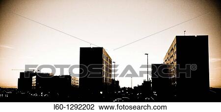 Stock Image - Residential buildings in? Ensanche Sur?, Alcorc? n, Madrid province, Spain.. Fotosearch