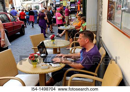 Restaurant Cafe Outdoor Amalfi Italy Mediterranean Sea Coast Cruise Europe View Large Photo Image Picture - Restaurant Cafe Outdoor Amalfi Italy Mediterranean Sea Coast Cruise Europe. Fotosearch