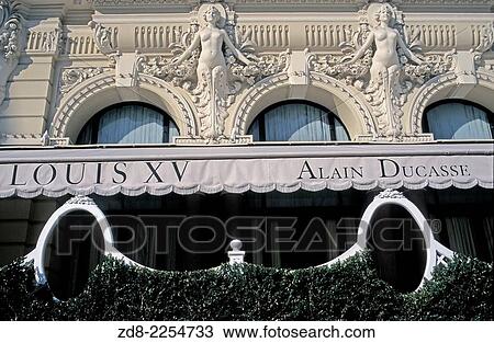 restaurant louis XV. alain ducase chef. montecarlo. View Large Photo Image Stock Image - restaurant louis XV. alain ducase chef. montecarlo.. Fotosearch