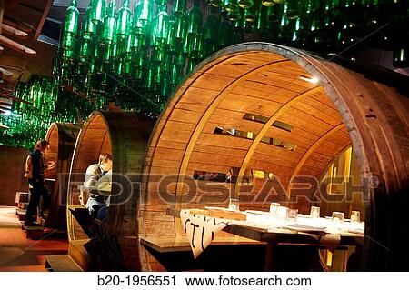 Stock Image - Restaurant Sidrer? a Tierra Astur, Cider, Gij? n, Asturias, Spain.. Fotosearch