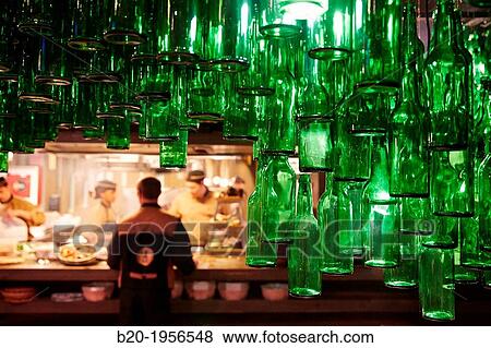 Stock Photo - Restaurant Sidrer? a Tierra Astur, Cider, Gij? n, Asturias, Spain.. Fotosearch