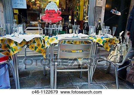 Stock Photo - Restaurant. Venice. Veneto. Italy.. Fotosearch