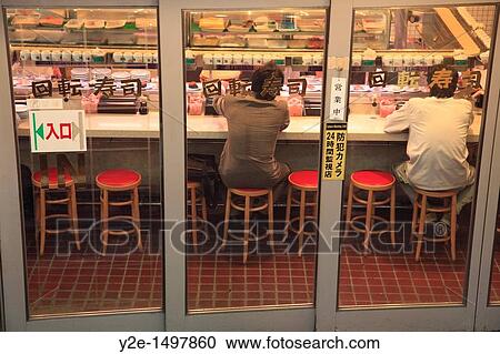 Restaurant with food on conveyor belt, Shinjuku, Tokyo, Japan, Asia View Large Photo Image Stock Image - Restaurant with food on conveyor belt, Shinjuku, Tokyo, Japan, Asia. Fotosearch