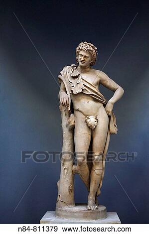 Stock Photo - Resting Satyr statue, Vatican Museums, Rome, Italy. Fotosearch