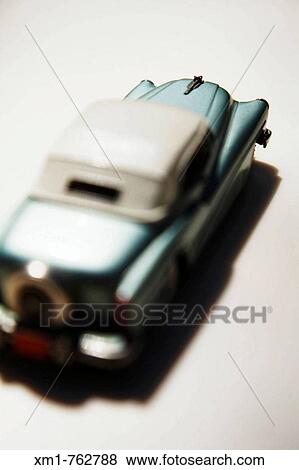 Retro American model car viewed from above View Large Photo Image Stock Photo - Retro American model car viewed from above. Fotosearch