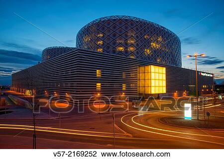 Rey Juan Carlos Hospital by Rafael de La-Hoz, night view. Mostoles, Madrid province, Spain. View Large Photo Image Stock Image - Rey Juan Carlos Hospital by Rafael de La-Hoz, night view. Mostoles, Madrid province, Spain.. Fotosearch