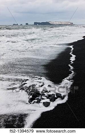 Reynisdrangar, Vik, Southern Iceland, Iceland, Europe View Large Photo Image Stock Photo - Reynisdrangar, Vik, Southern Iceland, Iceland, Europe. Fotosearch