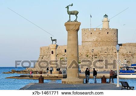Rhodes Dodecanese Islands Greece Mandraki Harbour, Old Town, Rhodes City View Large Photo Image Stock Image - Rhodes Dodecanese Islands Greece Mandraki Harbour, Old Town, Rhodes City. Fotosearch