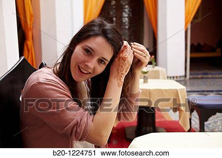 Stock Image - Riad Si Said Ansagna, Medina de Marrakech, Morocco.. Fotosearch
