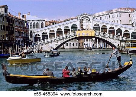 Rialto Bridge and Grand Canal, Venice. Veneto, Italy View Large Photo Image Picture - Rialto Bridge and Grand Canal, Venice. Veneto, Italy. Fotosearch