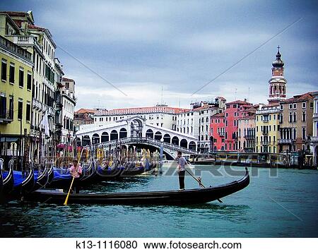 Rialto Bridge and Grand Canal, Venice, Veneto, Italy View Large Photo Image Stock Image - Rialto Bridge and Grand Canal, Venice, Veneto, Italy. Fotosearch