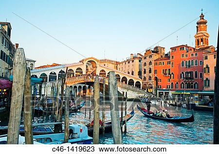 Rialto Bridge over Grand Canal, Venice, Veneto, Italy View Large Photo Image Stock Image - Rialto Bridge over Grand Canal, Venice, Veneto, Italy. Fotosearch