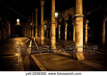 Stock Image - Rialto market at night.. Fotosearch