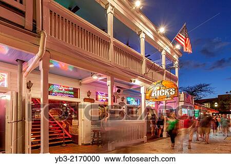Rick's Bar, Duval Street, Key West, Florida, USA. View Large Photo Image Stock Image - Rick's Bar, Duval Street, Key West, Florida, USA.. Fotosearch