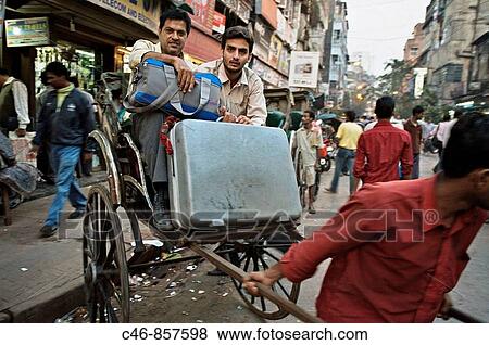 Rickshaws, Kolkata, India View Large Photo Image Stock Photo - Rickshaws, Kolkata, India. Fotosearch