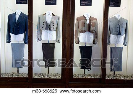 Riding costumes exhibition in the Museo del Enganche (aka del Carruaje) of the Royal Riding School, Jerez de la Frontera. CBdiz province, Andalusia, Spain View Large Photo Image Stock Photograph - Riding costumes exhibition in the Museo del Enganche (aka del Carruaje) of the Royal Riding School, Jerez de la Frontera. CBdiz province, Andalusia, Spain. Fotosearch