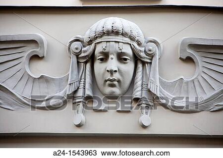 Riga City, Art Nouveau Building at Alberta Street, detail. View Large Photo Image Stock Image - Riga City, Art Nouveau Building at Alberta Street, detail.. Fotosearch