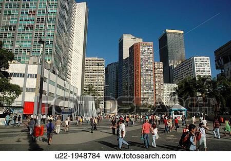 Picture - Rio de Janeiro, Brazil, Largo da Carioca. Fotosearch