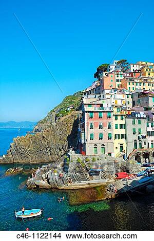 Riomaggiore. Cinque Terre. Liguria. Italian Riviera. Italy. View Large Photo Image Picture - Riomaggiore. Cinque Terre. Liguria. Italian Riviera. Italy.. Fotosearch