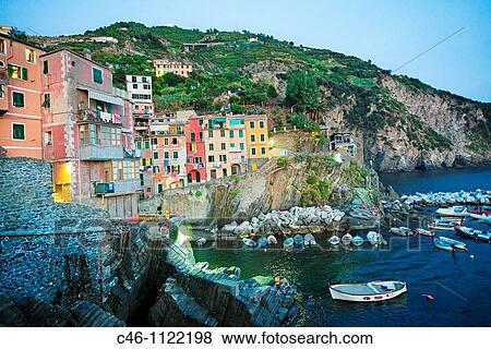 Riomaggiore. Cinque Terre. Liguria. Italian Riviera. Italy. View Large Photo Image Stock Photo - Riomaggiore. Cinque Terre. Liguria. Italian Riviera. Italy.. Fotosearch