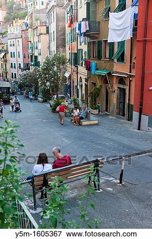Stock Photo - Riomaggiore, Cinque Terre National Park, Province of La Spezia, Liguria, Italy, Europe. Fotosearch