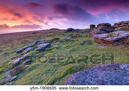 Rippon Tor in the Dartmoor National Park near Widecombe in the Moor, Devon, England, UK, Europe View Large Photo Image Stock Photography - Rippon Tor in the Dartmoor National Park near Widecombe in the Moor, Devon, England, UK, Europe. Fotosearch