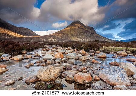 River Allt na Measarroch with Marsco in the background, Glen Sligachan in the Cuilin Hills, Isle of Skye, Inner Hebrides, Scotland, UK, Europe. View Large Photo Image Stock Photo - River Allt na Measarroch with Marsco in the background, Glen Sligachan in the Cuilin Hills, Isle of Skye, Inner Hebrides, Scotland, UK, Europe.. Fotosearch