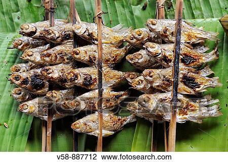 River fish sold on banana leaves, Muong Khua market, Muong Khua, Phongsaly province, Laos View Large Photo Image Stock Image - River fish sold on banana leaves, Muong Khua market, Muong Khua, Phongsaly province, Laos. Fotosearch