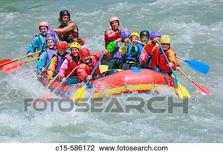 River rafting on the Salzach river. Austria. View Large Photo Image Stock Image - River rafting on the Salzach river. Austria.. Fotosearch