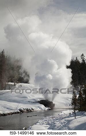 Riverside Geyser, Winter, Upper Geyser Basin, Yellowstone NP, WY View Large Photo Image Stock Photograph - Riverside Geyser, Winter, Upper Geyser Basin, Yellowstone NP, WY. Fotosearch