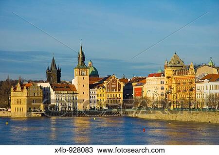 Riverside Vltava with Smetana Museum and old town in Prague Czech Republic View Large Photo Image Stock Image - Riverside Vltava with Smetana Museum and old town in Prague Czech Republic. Fotosearch