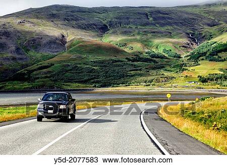 road along western coast of Atlantic Ocean, Western Regions, Iceland. View Large Photo Image Stock Image - road along western coast of Atlantic Ocean, Western Regions, Iceland.. Fotosearch