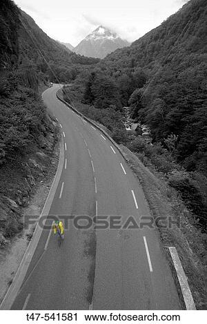 Road biker. Pyrenees Mountains. View Large Photo Image Stock Image - Road biker. Pyrenees Mountains.. Fotosearch