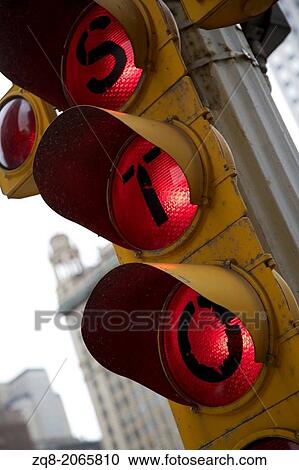 Stock Image - Road block, Chicago, Michigan Avenue Bridge.. Fotosearch