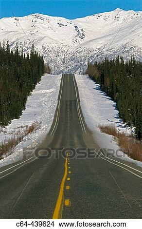 Road. Chugach mountains. Alaska. USA View Large Photo Image Picture - Road. Chugach mountains. Alaska. USA. Fotosearch
