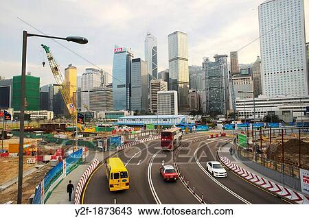 road, construction site and Hong Kong skyline at Central View Large Photo Image Stock Image - road, construction site and Hong Kong skyline at Central. Fotosearch