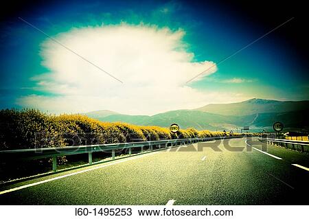 Stock Image - Road in Andalucia, Spain. Fotosearch