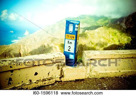 Stock Photo - Road in Punta de Anaga, Tenerife, Canary Islands, Spain. Fotosearch