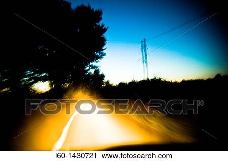 Road in the night, Spain View Large Photo Image Stock Image - Road in the night, Spain. Fotosearch