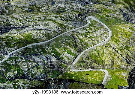Stock Photograph - Road near Gerianger, Norway.. Fotosearch