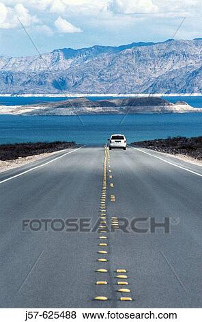 Road near Lake Mead, South East Nevada. USA. View Large Photo Image Stock Photo - Road near Lake Mead, South East Nevada. USA.. Fotosearch