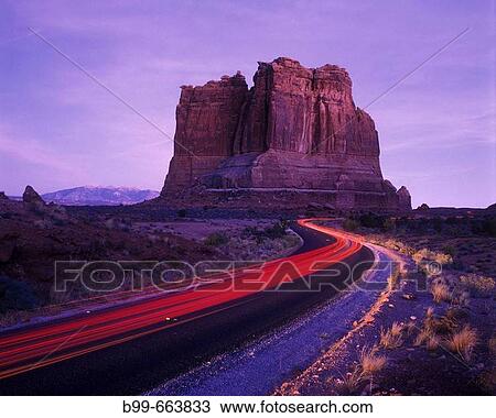 Road, Organ butte, Courthouse Rocks, Arches National Park, Utah, USA View Large Photo Image Stock Image - Road, Organ butte, Courthouse Rocks, Arches National Park, Utah, USA. Fotosearch